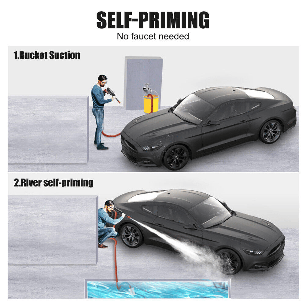 High Pressure Rechargeable Washer Gun Cordless for Car, Bike & Outdoor Use