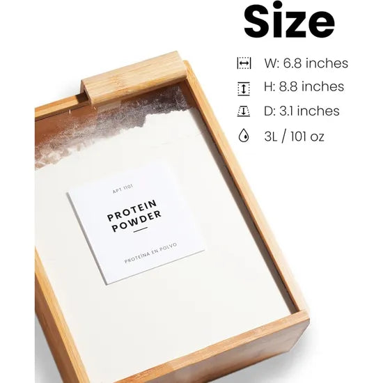 Wooden Rice Jar Box Premium Kitchen Storage Container