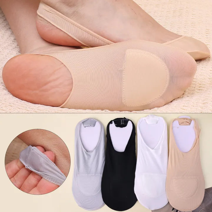 LuxeSole™ 4 Pairs Invisible Silk Socks