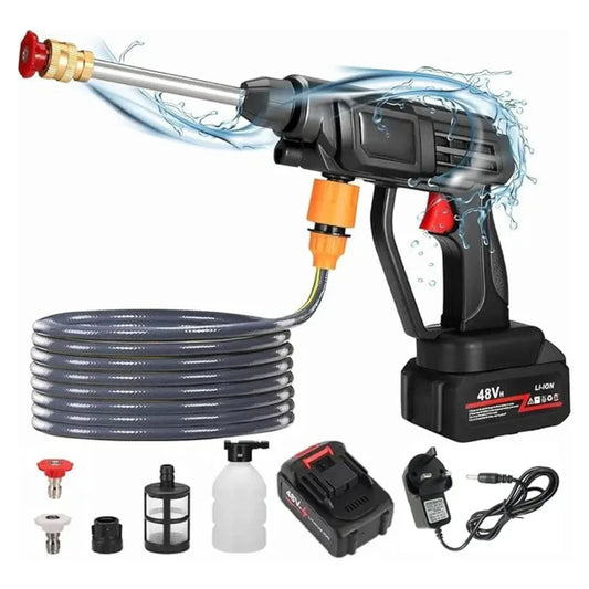 High Pressure Rechargeable Washer Gun Cordless for Car, Bike & Outdoor Use
