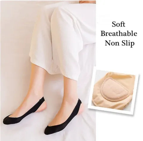 LuxeSole™ 4 Pairs Invisible Silk Socks