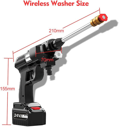 High Pressure Rechargeable Washer Gun Cordless for Car, Bike & Outdoor Use
