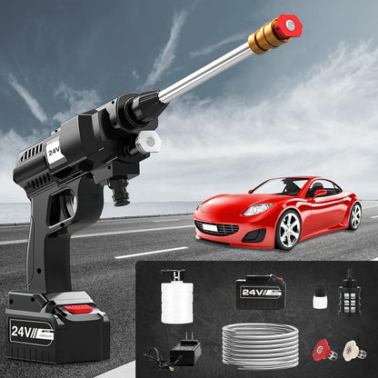 High Pressure Rechargeable Washer Gun Cordless for Car, Bike & Outdoor Use