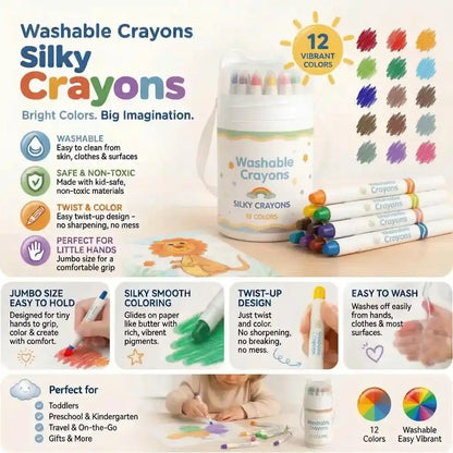 Happy Colours Washable Crayon