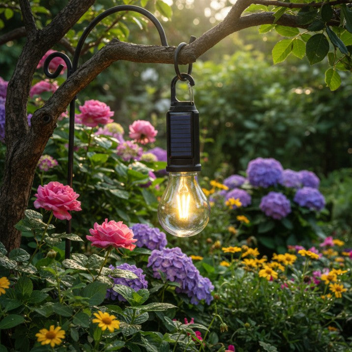 RetroGlow Solar Camping Bulb