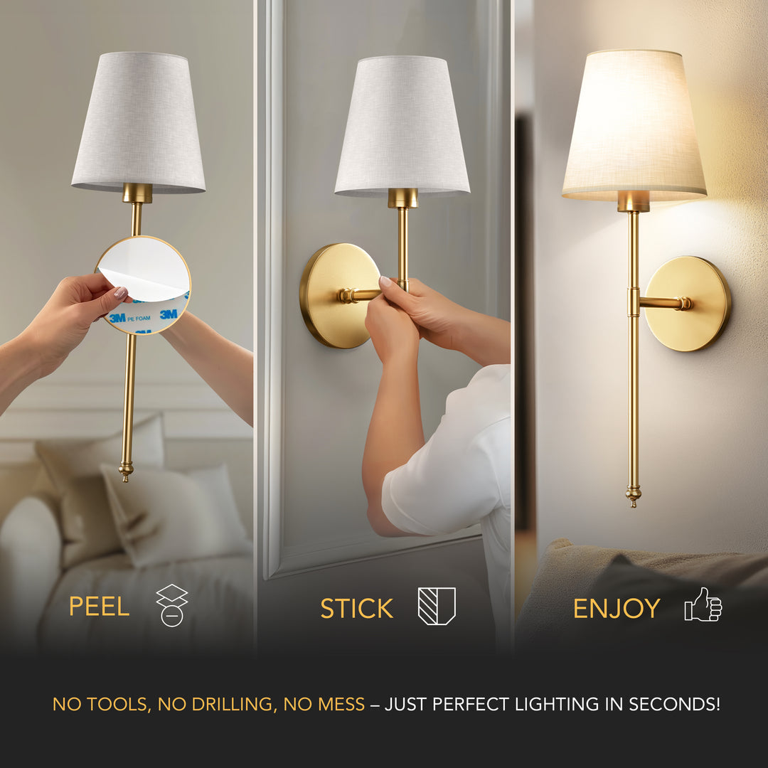 WIRELESS CLASSIC WALL LAMP - pair of 2