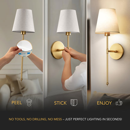 WIRELESS CLASSIC WALL LAMP - pair of 2