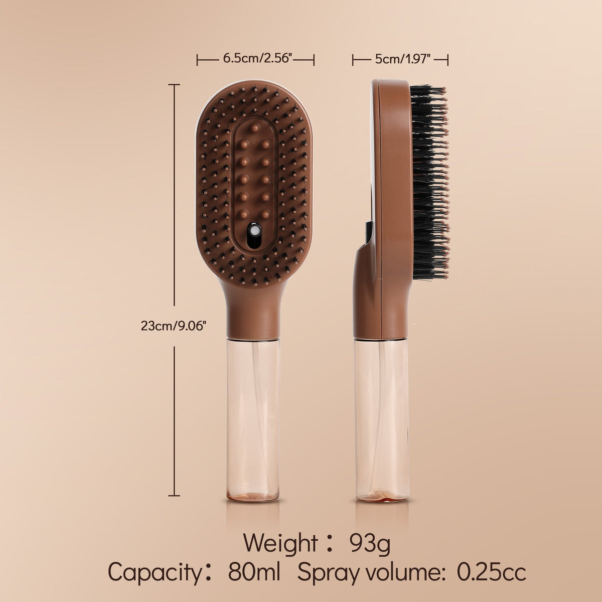 3-in-1 Misting Hair Brush – Spray, Detangle & Massage