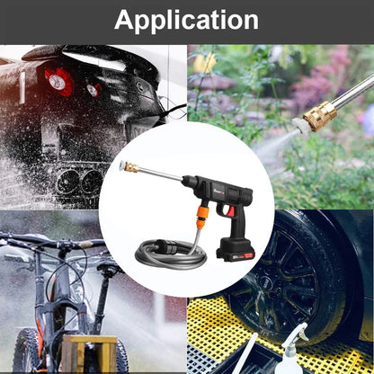 High Pressure Rechargeable Washer Gun Cordless for Car, Bike & Outdoor Use
