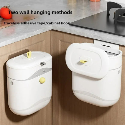 Hanging Trash Bin with Lid