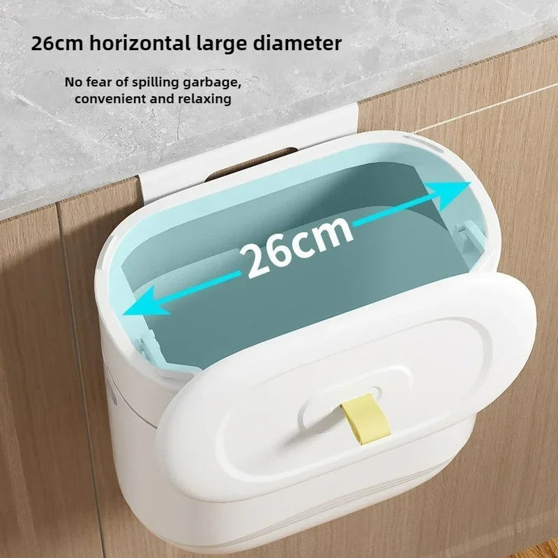 Hanging Trash Bin with Lid