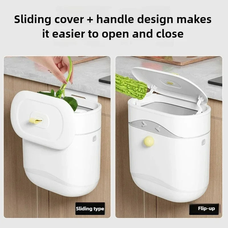 Hanging Trash Bin with Lid