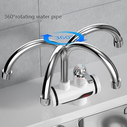 Smart Electric Hot Water Heater Faucet Kitchen Sink Instant Heating Tap with LED Digital Display